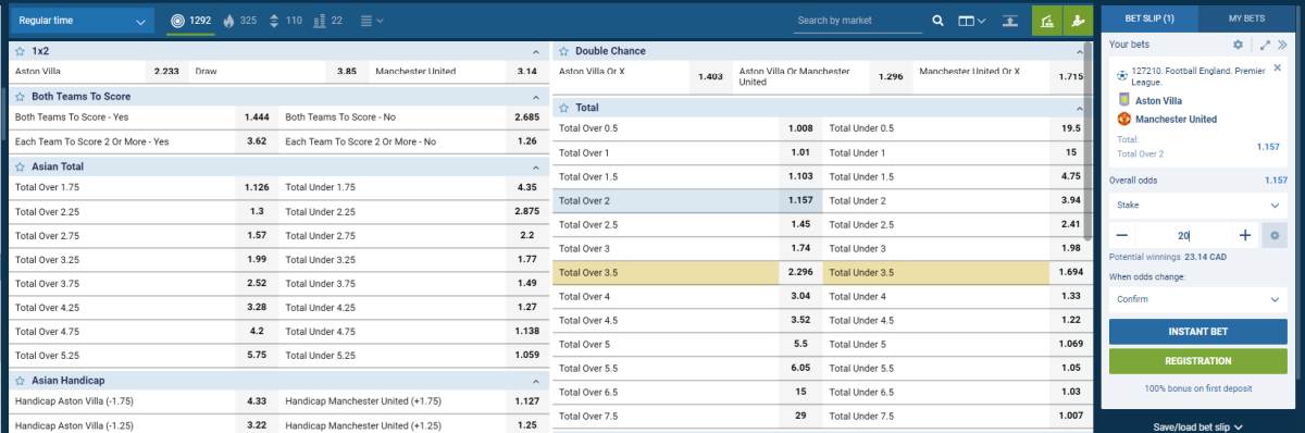 onexbet betslip